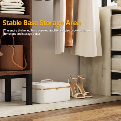 Organizer Storage Cabinet of Drawers with Hanging Rack