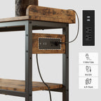 Entryway Table with Power Outlet 32 Inch