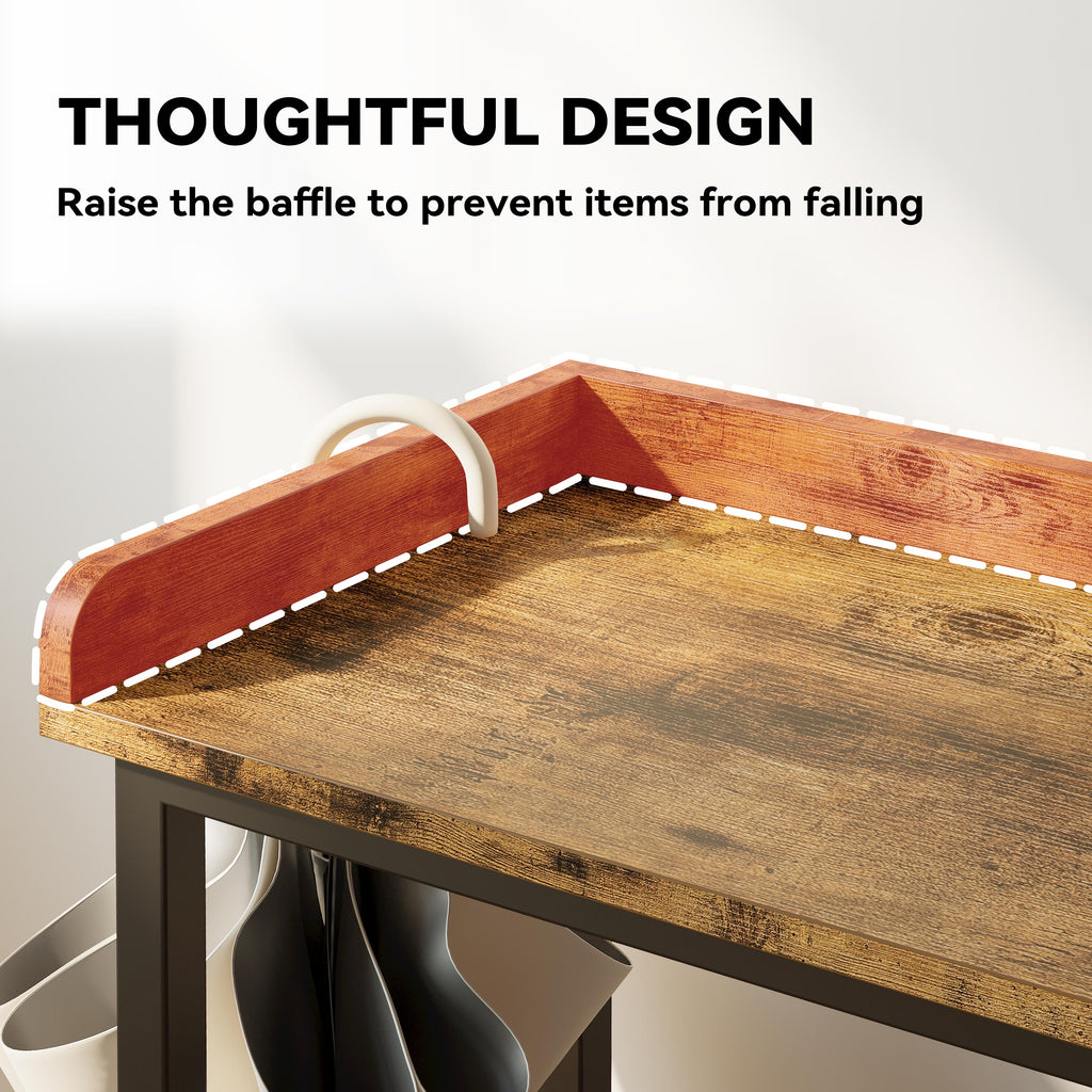 Entryway Table with Power Outlet 32 Inch