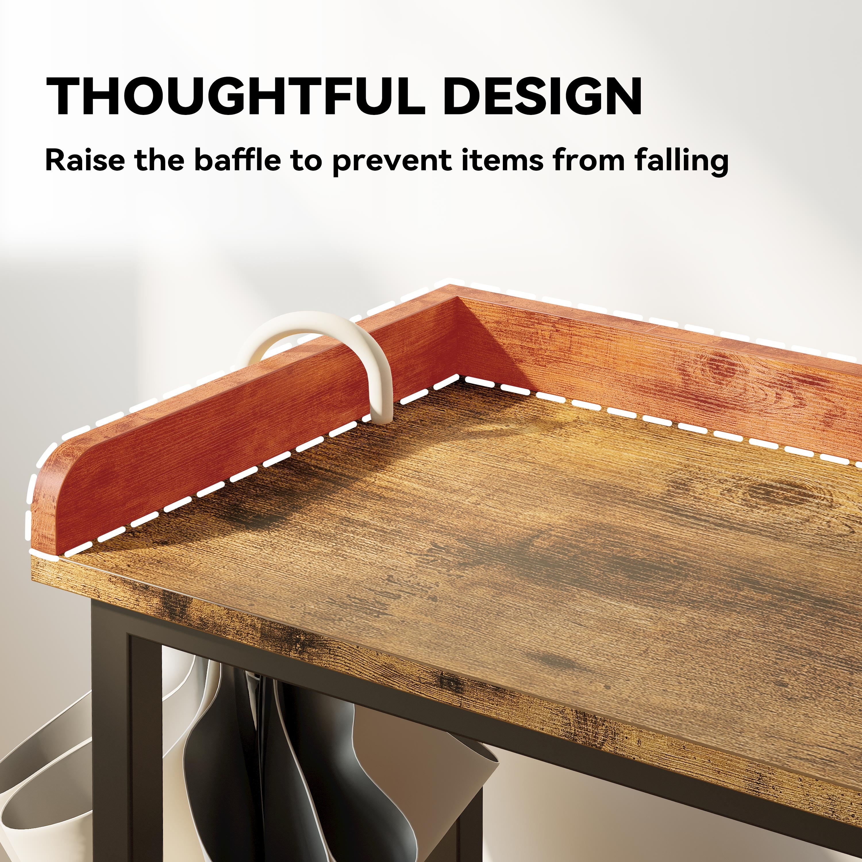 Entryway Table with Power Outlet 32 Inch