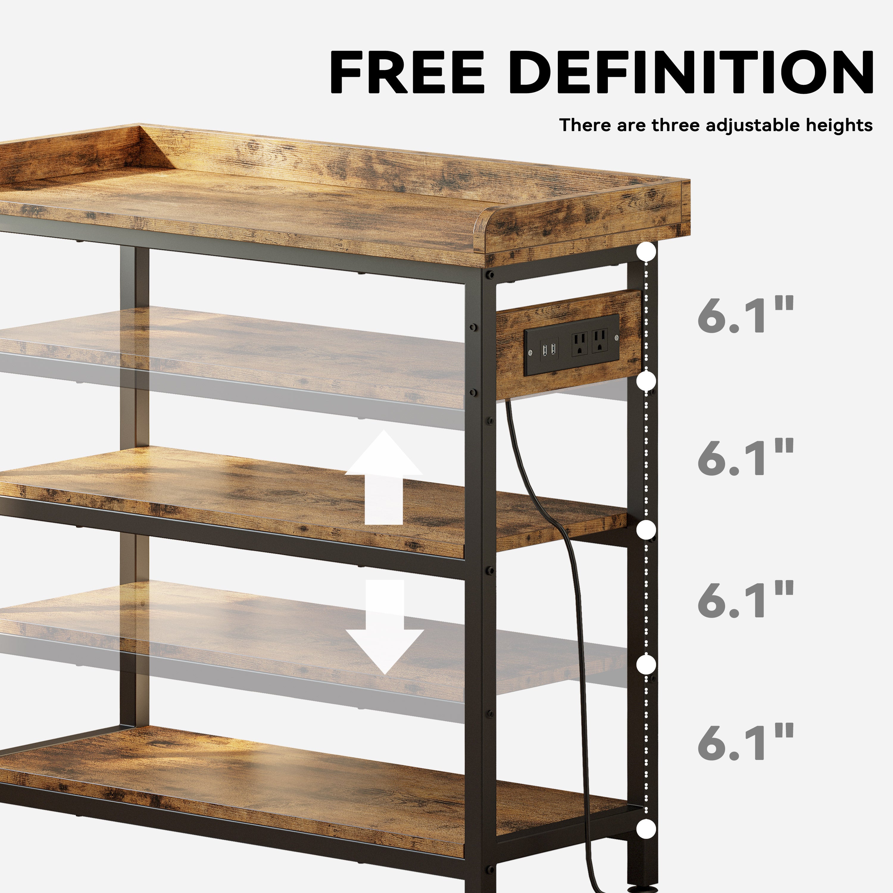 Entryway Table with Power Outlet 32 Inch