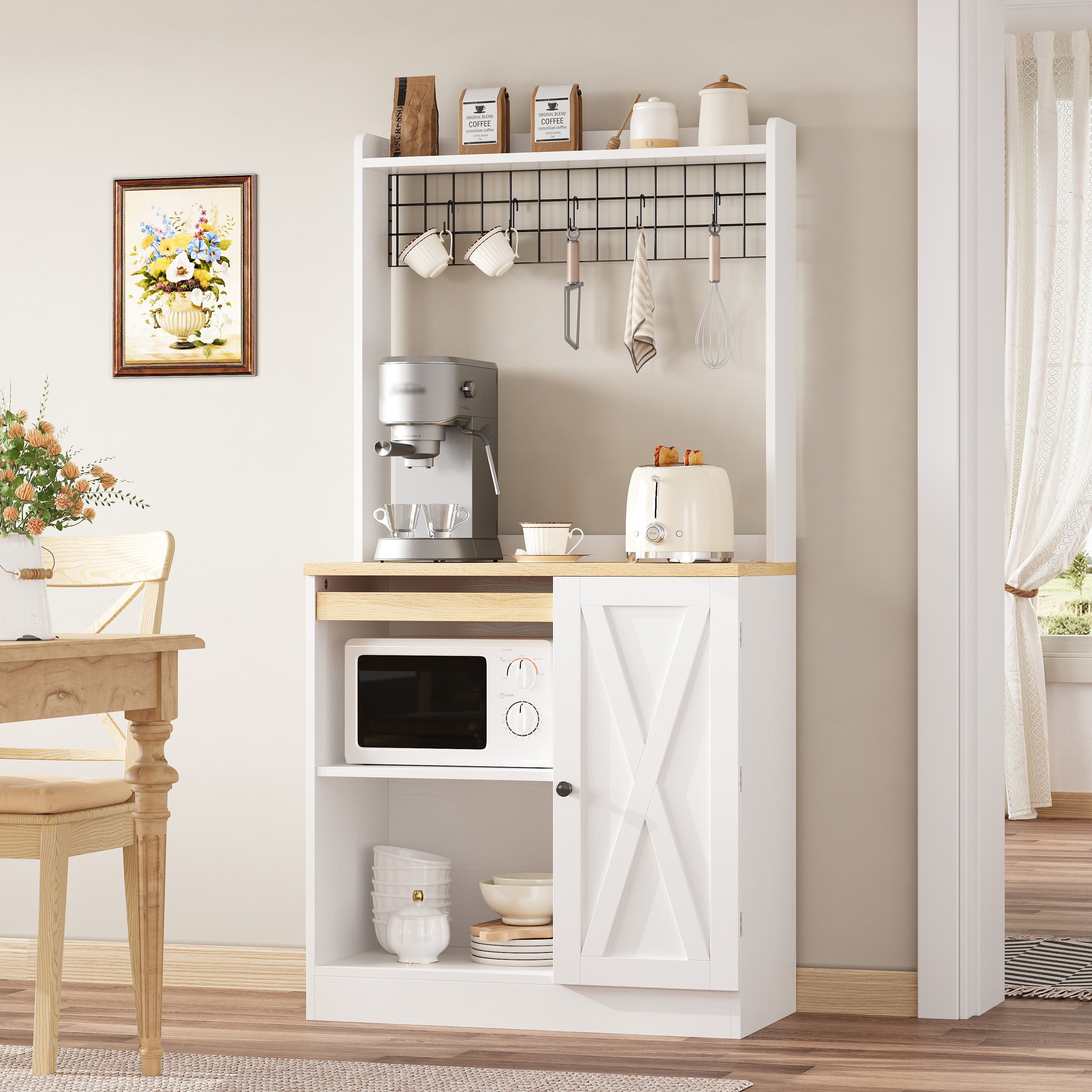IRONCK Wooden Bakers Racks for Kitchens,