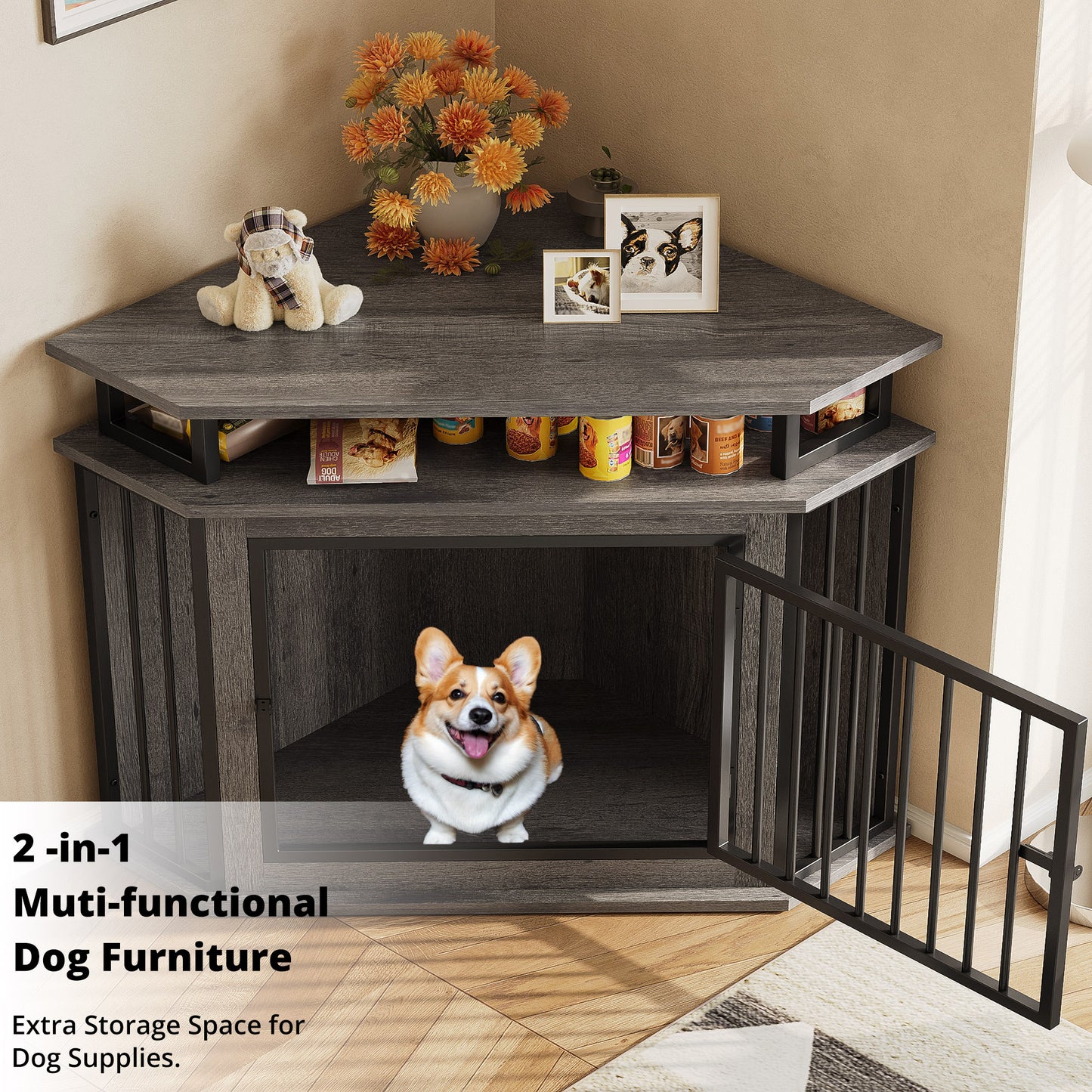 IRONCK Corner Dog Crate