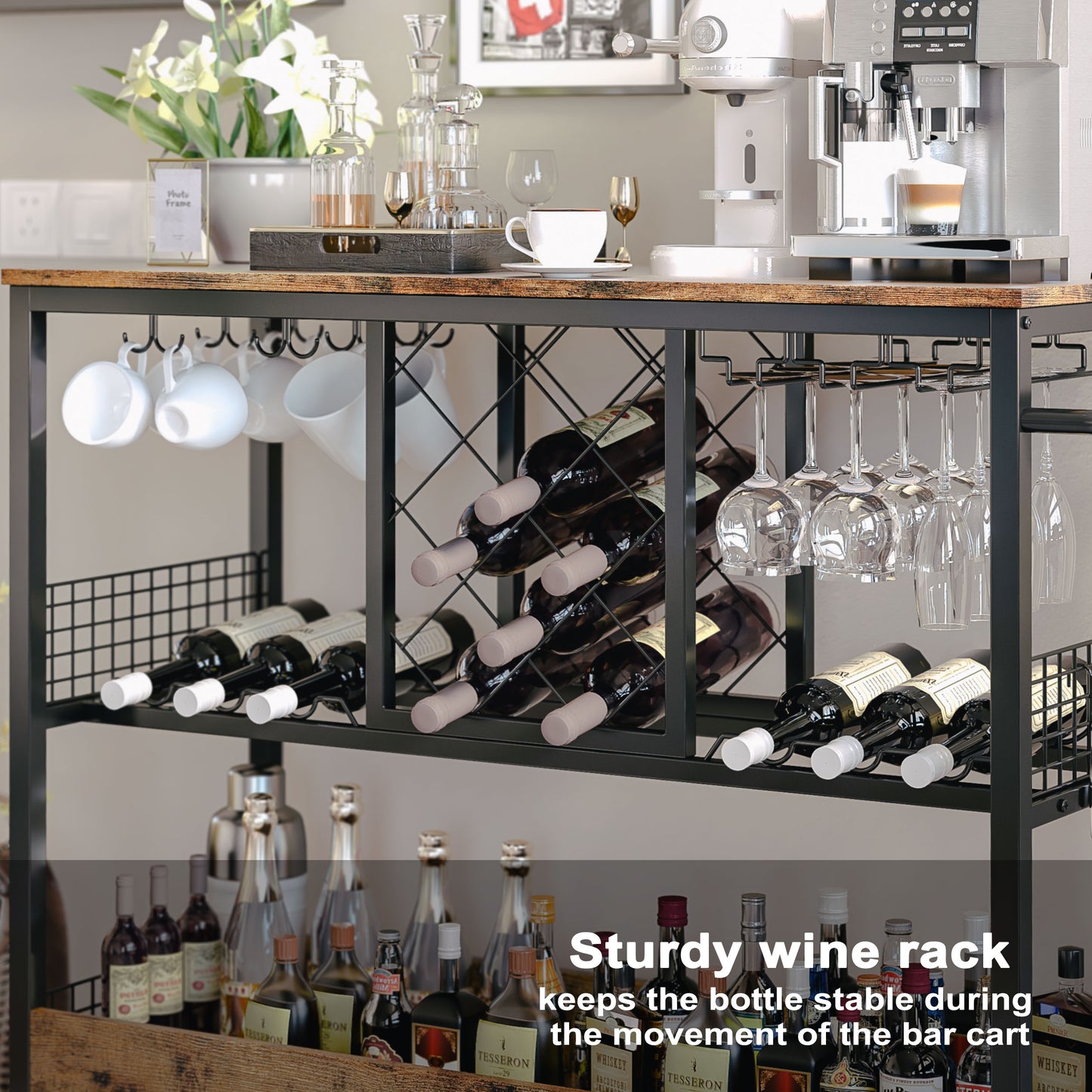 IRONCK Wine Rack Table