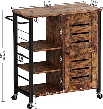 Kitchen Cart Cabinet with Shelves