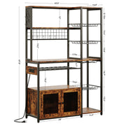 IRONCK 45.5" Wide Large Bakers Rack with Power Outlets