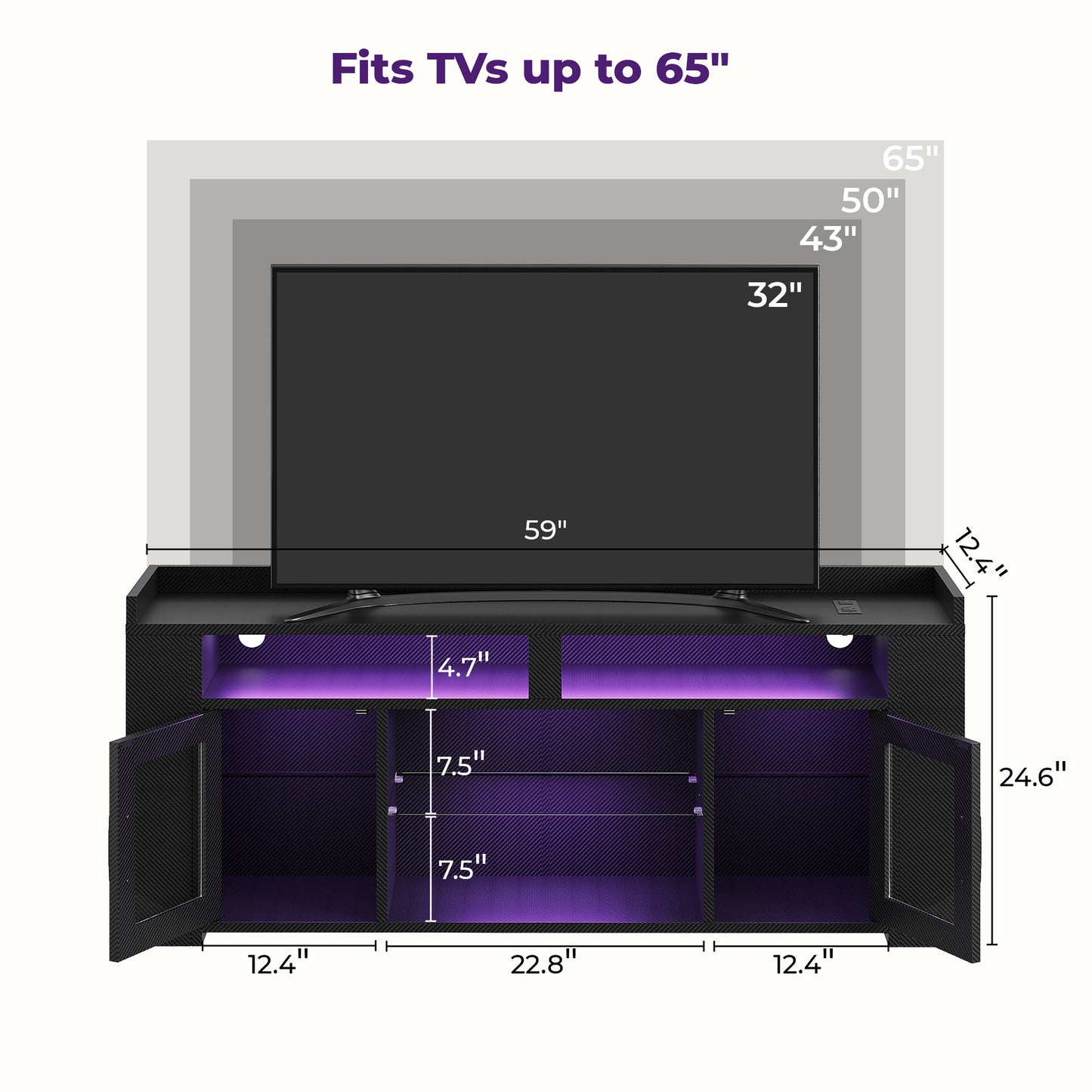 IRONCK LED TV Stand