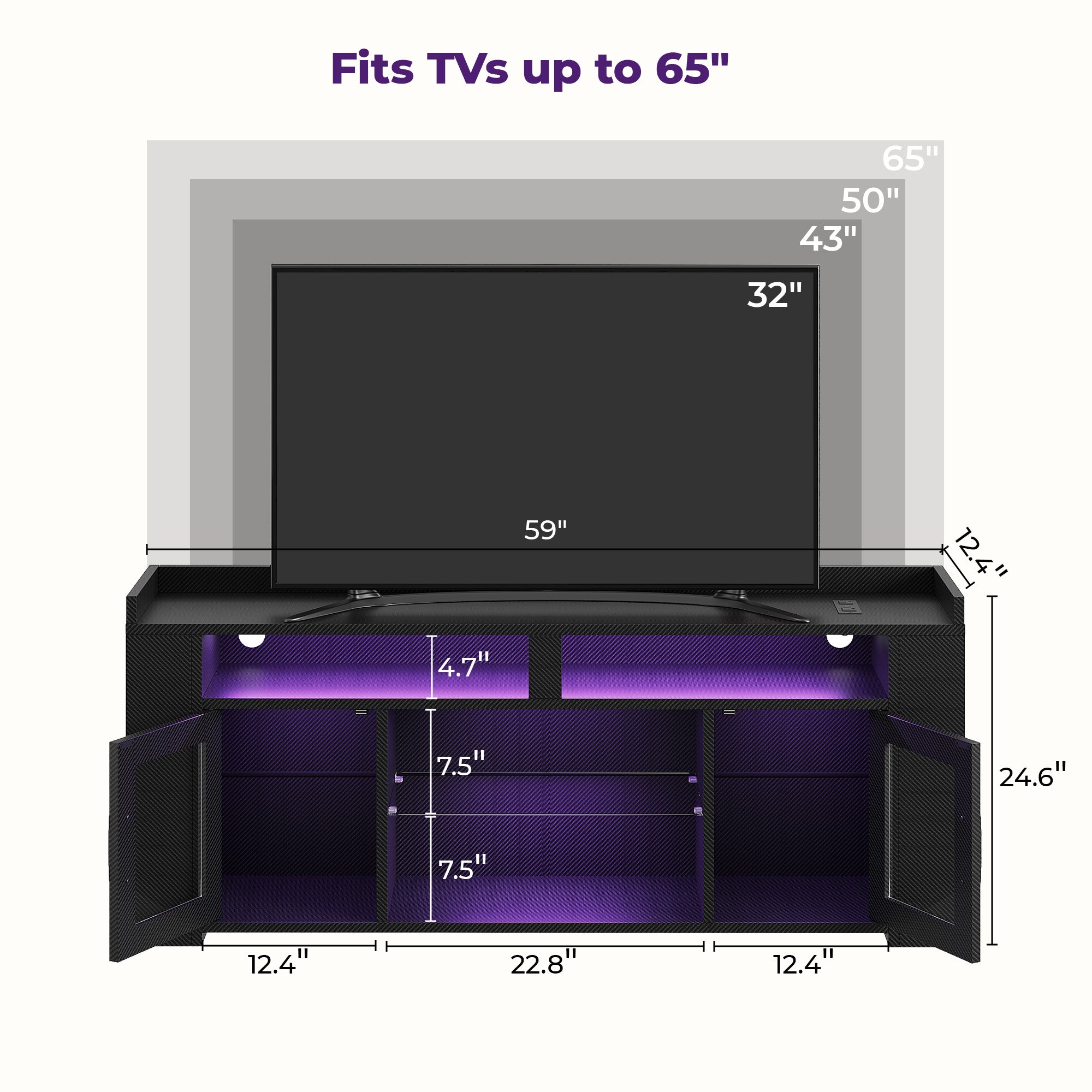IRONCK LED TV Stand