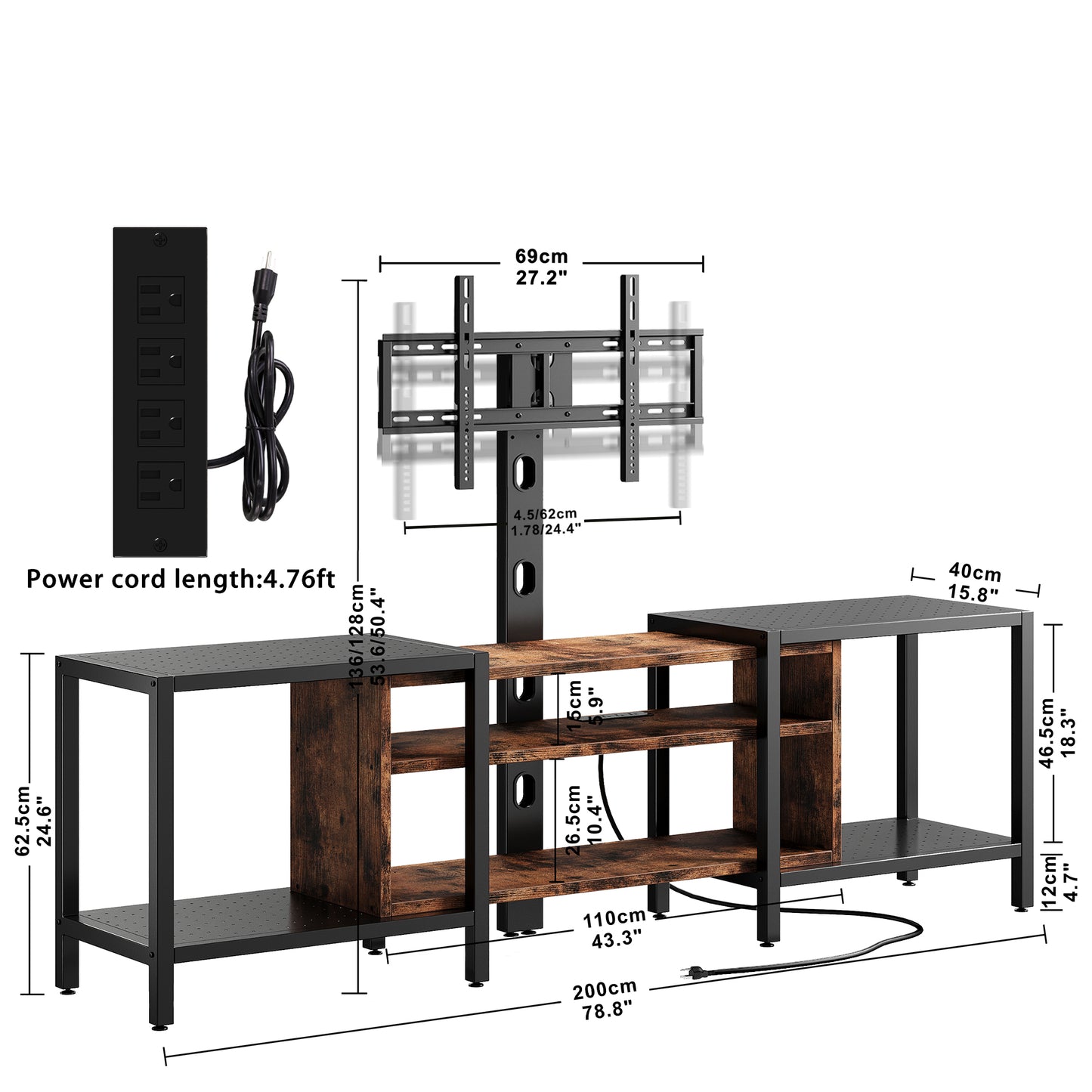 IRONCK 79 in TV Stand