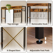 Hall Tree with Shoe Bench
