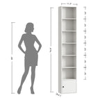 74.8" Tall Narrow Bookcase