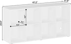 IROCNK 8-Cube Bookshelf, Horizontally & Vertically Reversible, White