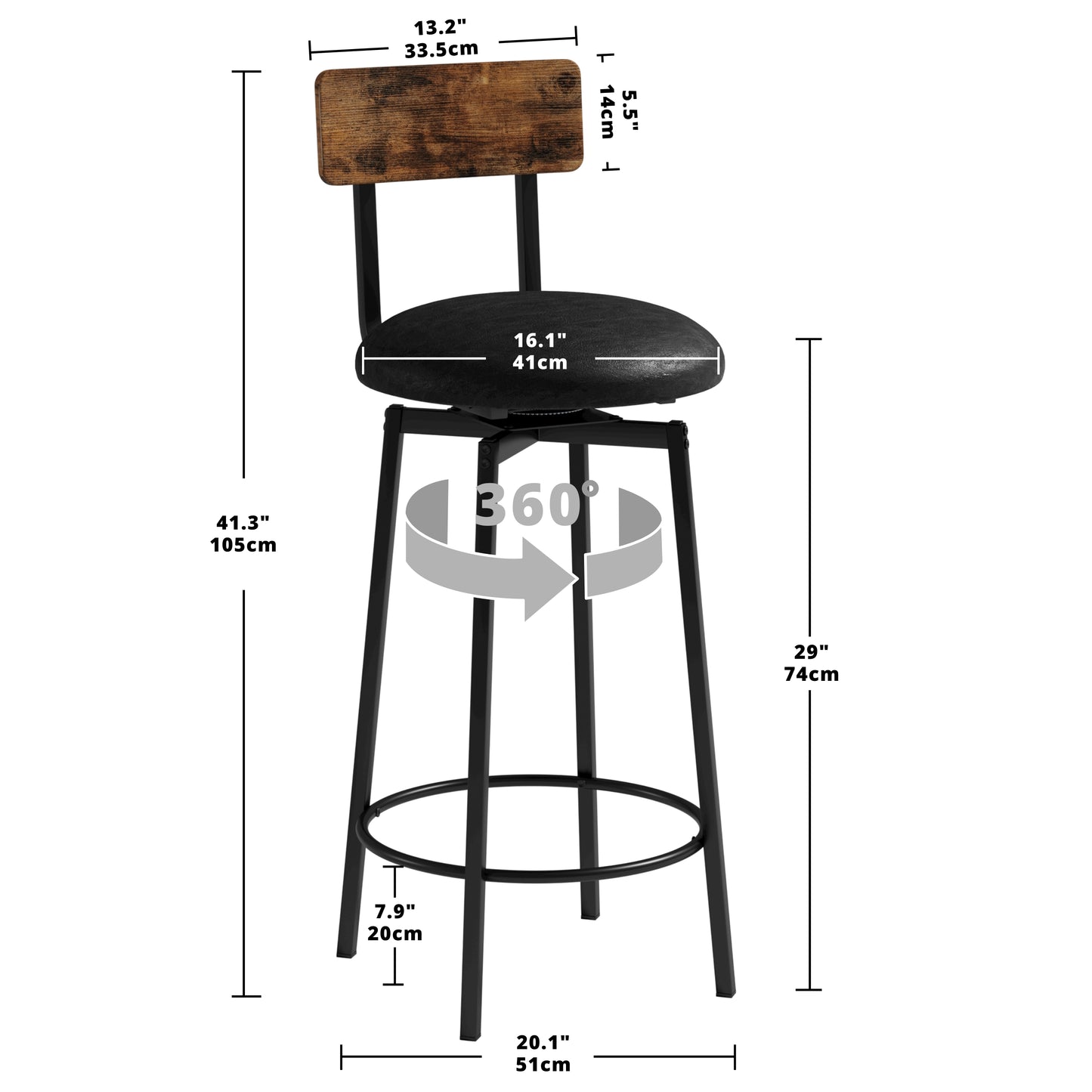 Bar Stools Set of 2