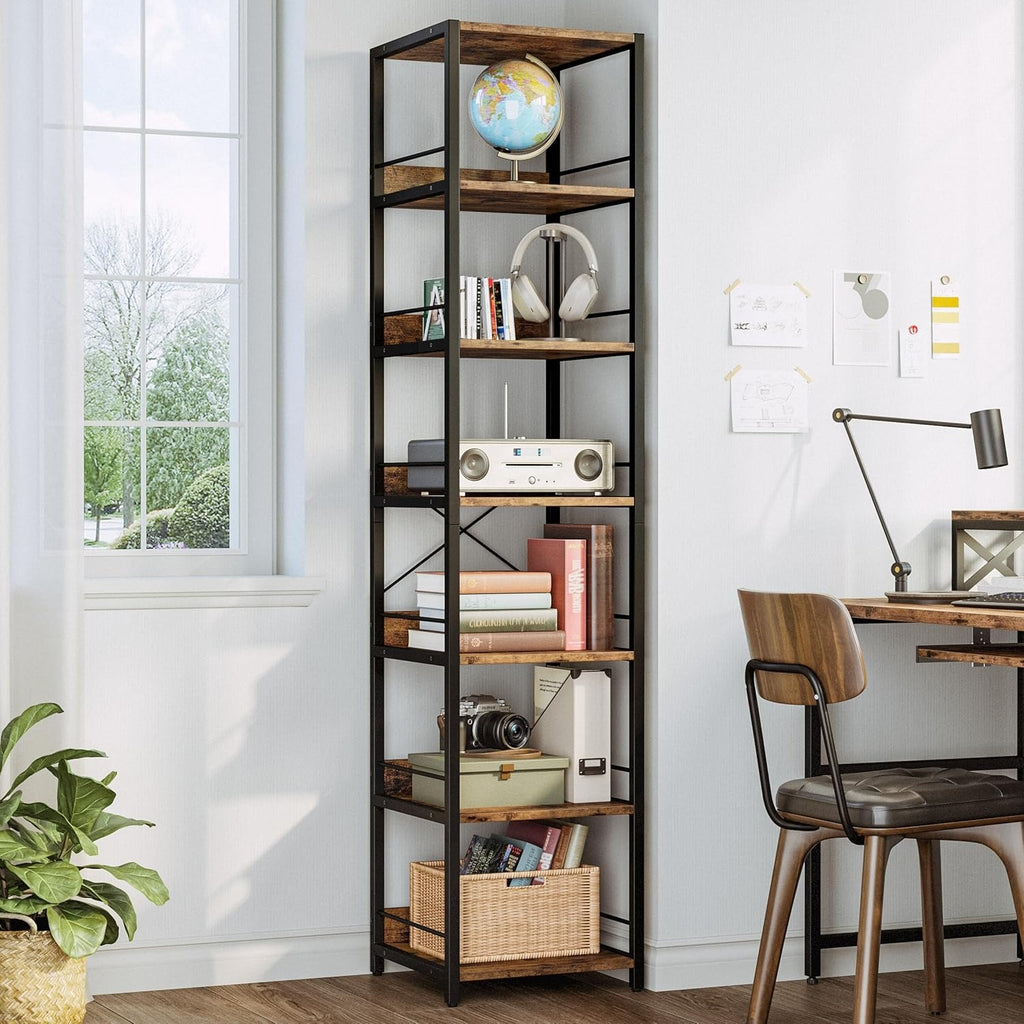 IRONCK 74.8" Tall Narrow Bookshelf