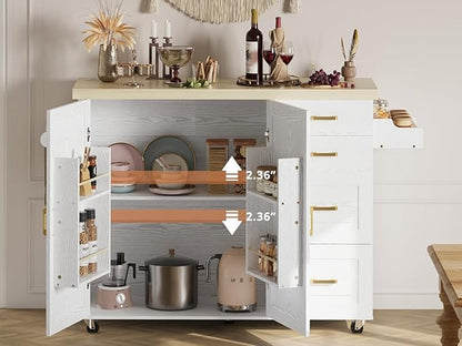 Rolling Kitchen Island Cart on Wheels