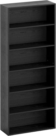 7 Furniture Bookshelves and Bookcases Floor Standing 6 Tiers, Industrial White