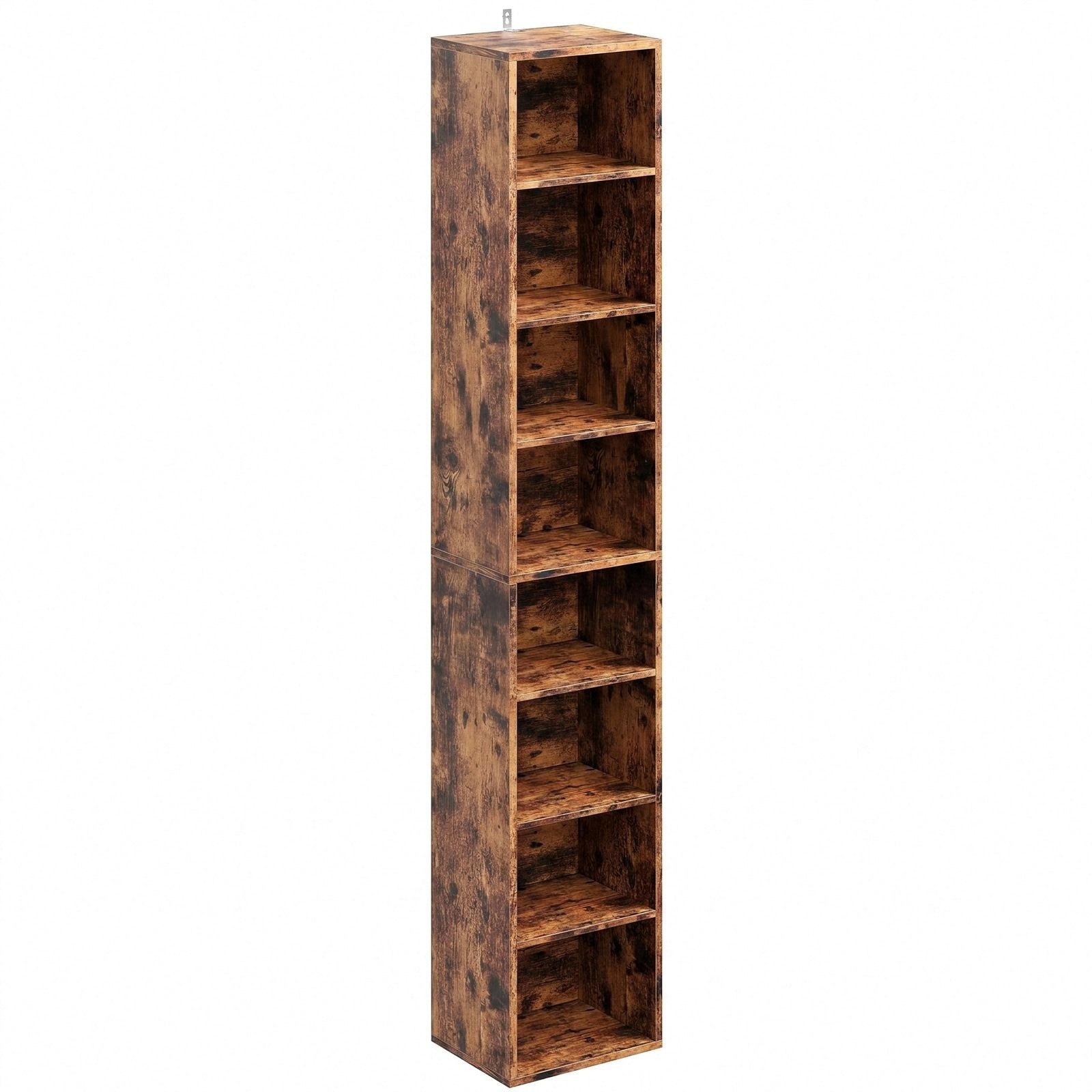 IRONCK 8 Tiers Tall Narrow Compact Corner Bookcase, White