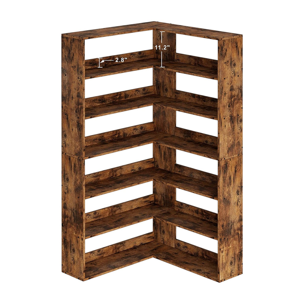 Corner Bookcase with 6 Tiers