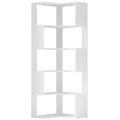 IRONCK 5-Tier Corner Bookcase, Modern L-Shaped Bookshelf
