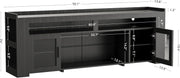 IRONCK TV Stand 75" with Charging Station, LED Entertainment Center