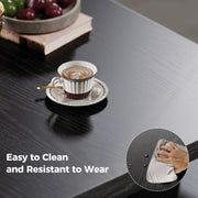 IRONCK Coffee Table with LED Light and Charging Station, 4 Storage Drawers