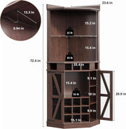 IRONCK Eckbarschrank mit LED-Beleuchtung 