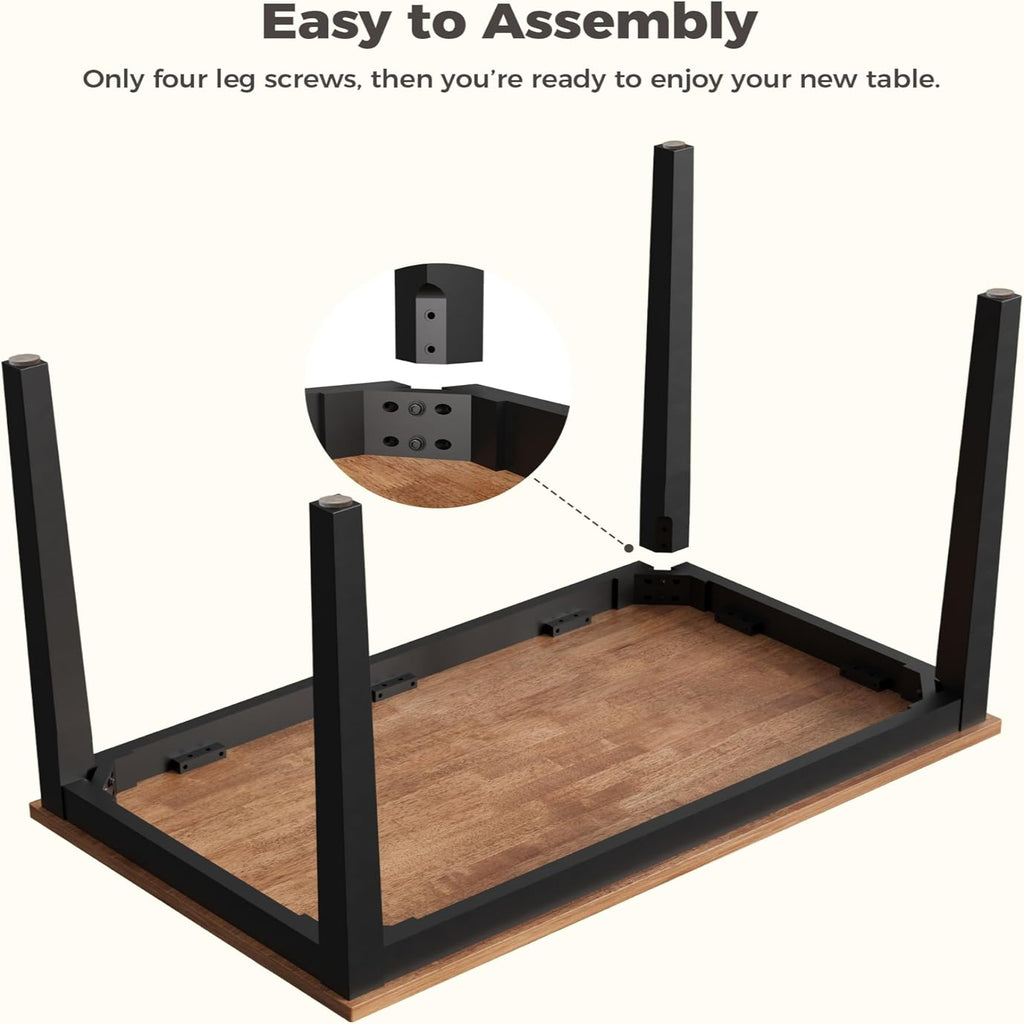 IRONCK  45 Inch Solid Wood Dining Table for 4 (Only Table)