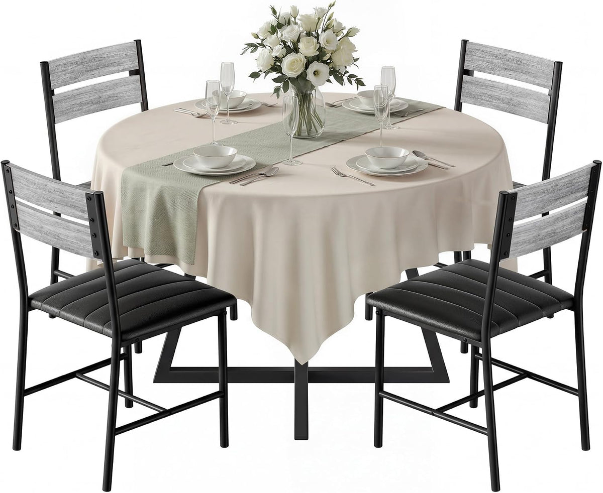 IRONCK Dining Chairs Set of 4, Upholstered Dining Room Chairs, Gray