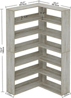 Corner Bookcase with 6 Tiers