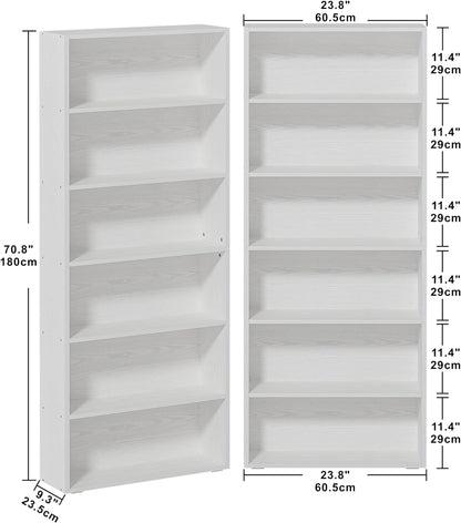 Industrial White Bookshelves Set of 2