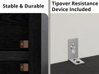 IRONCK Industrial Bookshelves and Bookcases with Doors Set of 2 Floor