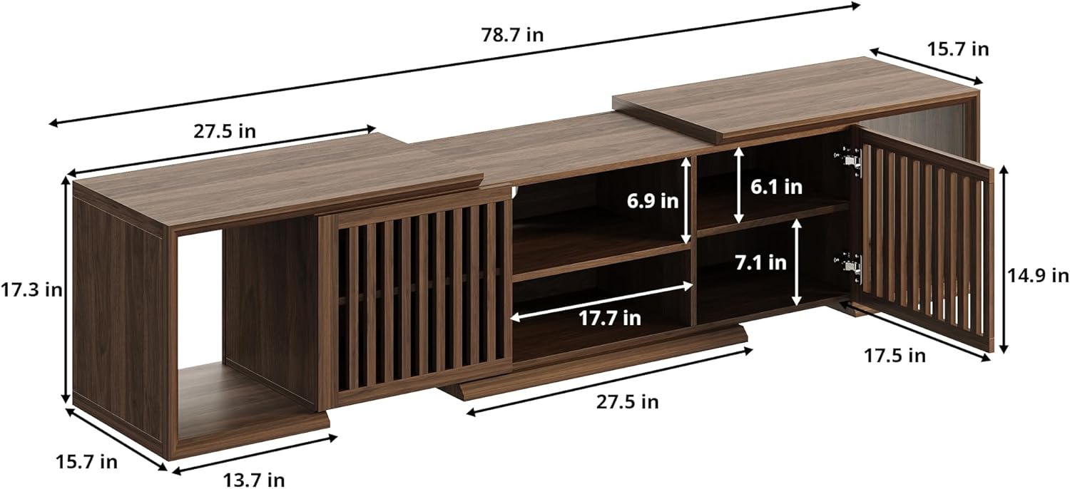 IRONCK Adjustable TV Stand for Living Room up to 75 Inches