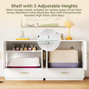 IRONCK Cat Litter Box Enclosure with Litter Drawer