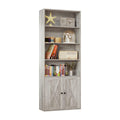 IRONCK Industrial 70 in 6 Shelf Bookcases with Doors Floor Standing