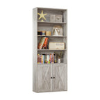 IRONCK Industrial 70 in 6 Shelf Bookcases with Doors Floor Standing