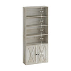 IRONCK 6 Shelf Industrial Bookshelves and Bookcases with Doors