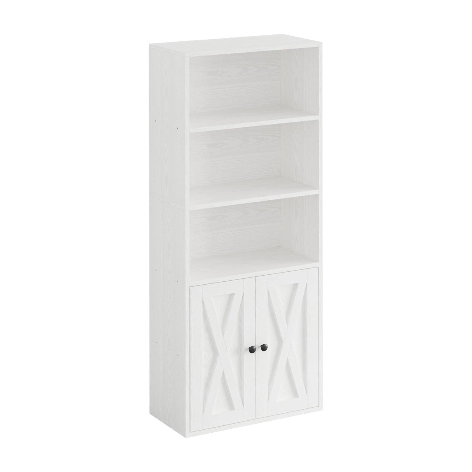 IRONCK 5 Shelf Industrial Bookshelves and Bookcases with Doors