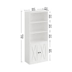 IRONCK 5 Shelf Industrial Bookshelves and Bookcases with Doors