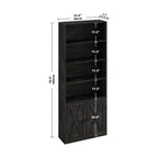 IRONCK Industrial 70 in 6 Shelf Bookcases with Doors Floor Standing