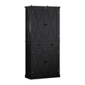 IRONCK Kitchen Pantry Storage Cabinet 72.6" H, with Barn Doors, White