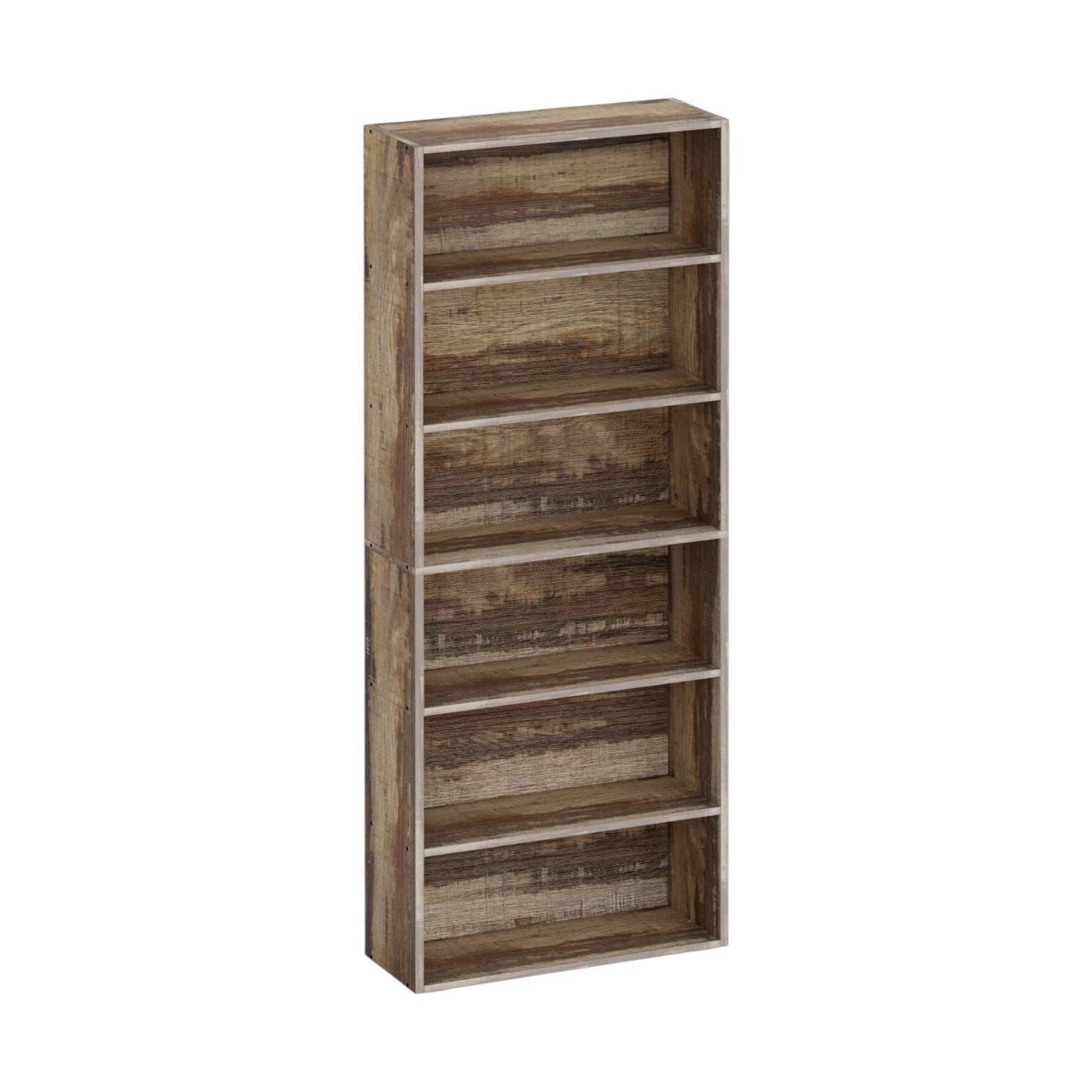 IRONCK Bookshelves and Bookcases Floor Standing 6 Tiers, Oak Brown