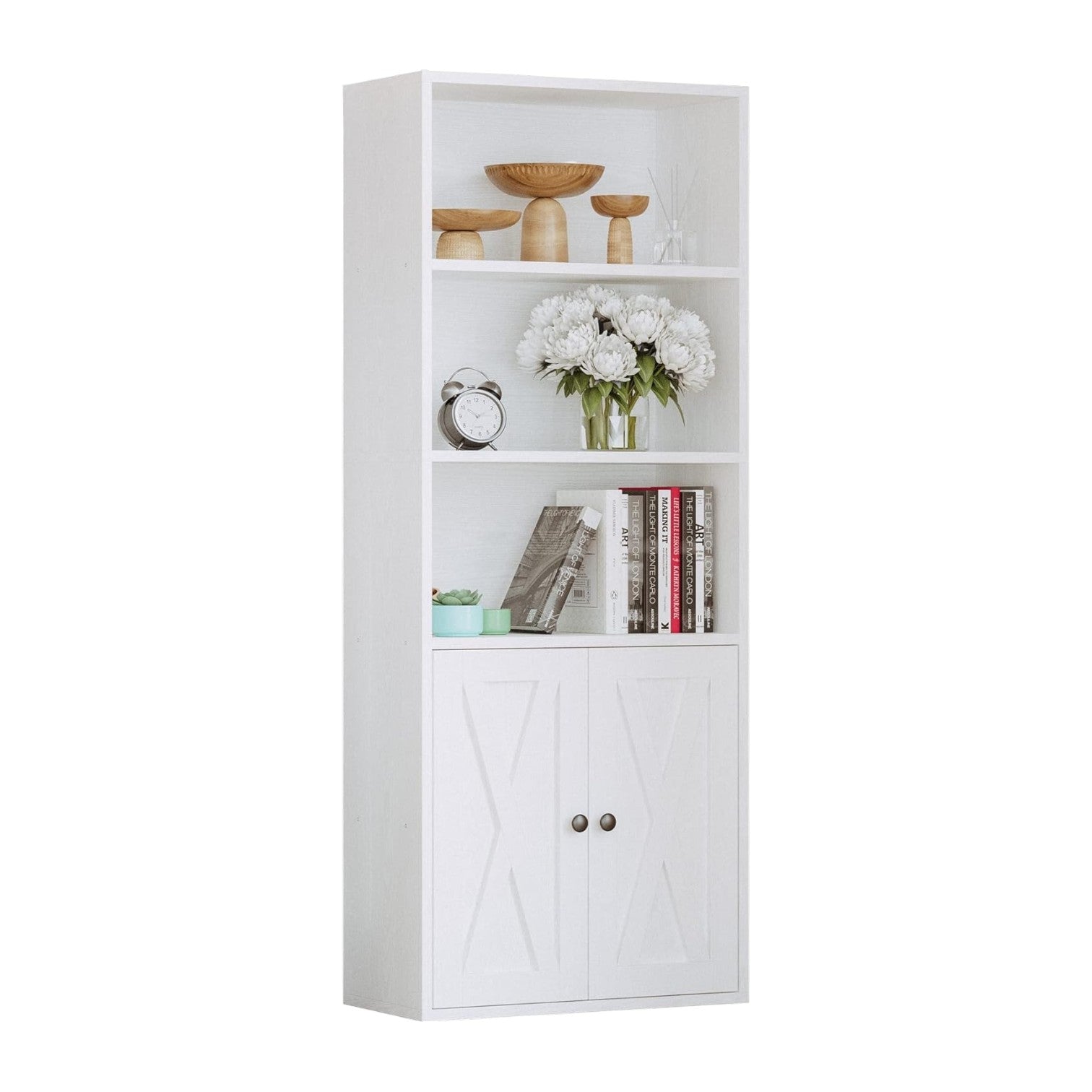 IRONCK 5 Shelf Industrial Bookshelves and Bookcases with Doors