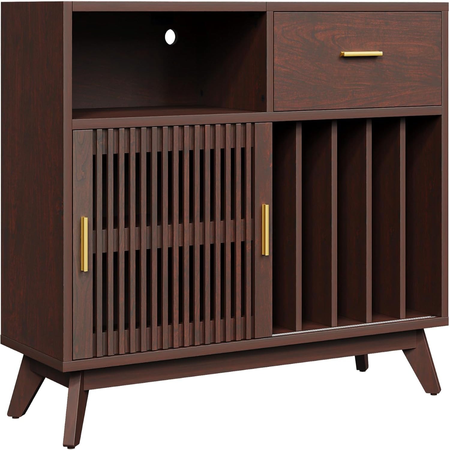 IRONCK large record player with drawer, can hold more than 500 vinyl records