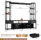 IRONCK 85 Inch Entertainment Center with Storage and Power Outlet