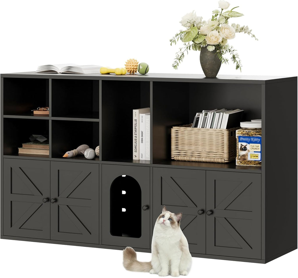 IRONCK Cat Litter Box Enclosure for 2 Cats