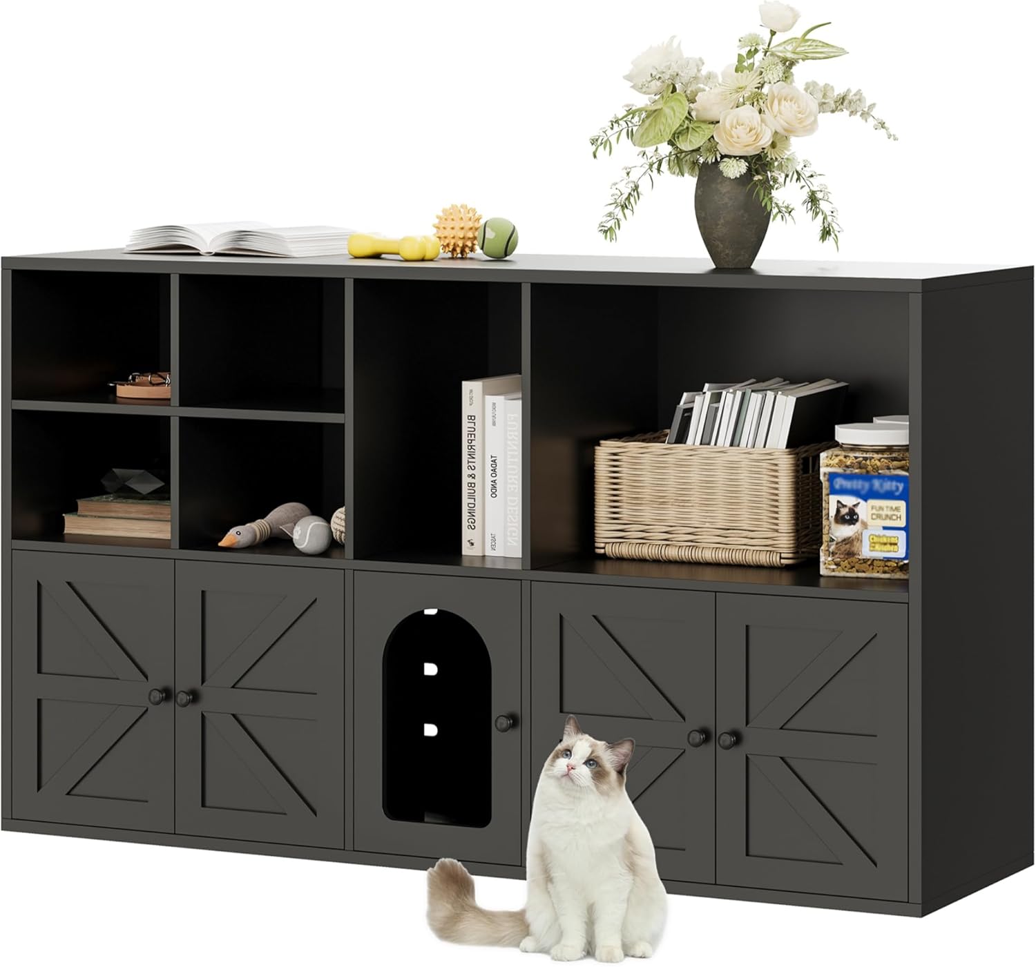 IRONCK Cat Litter Box Enclosure for 2 Cats