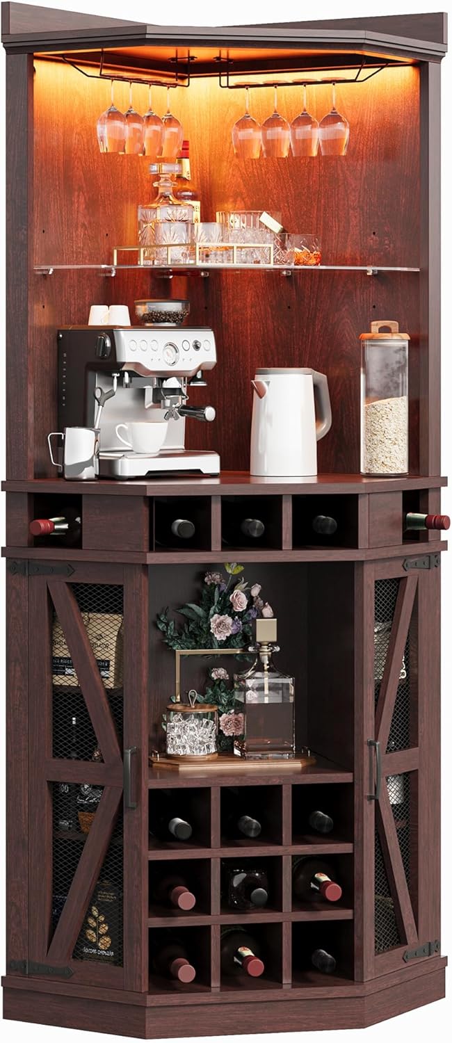 IRONCK Eckbarschrank mit LED-Beleuchtung 