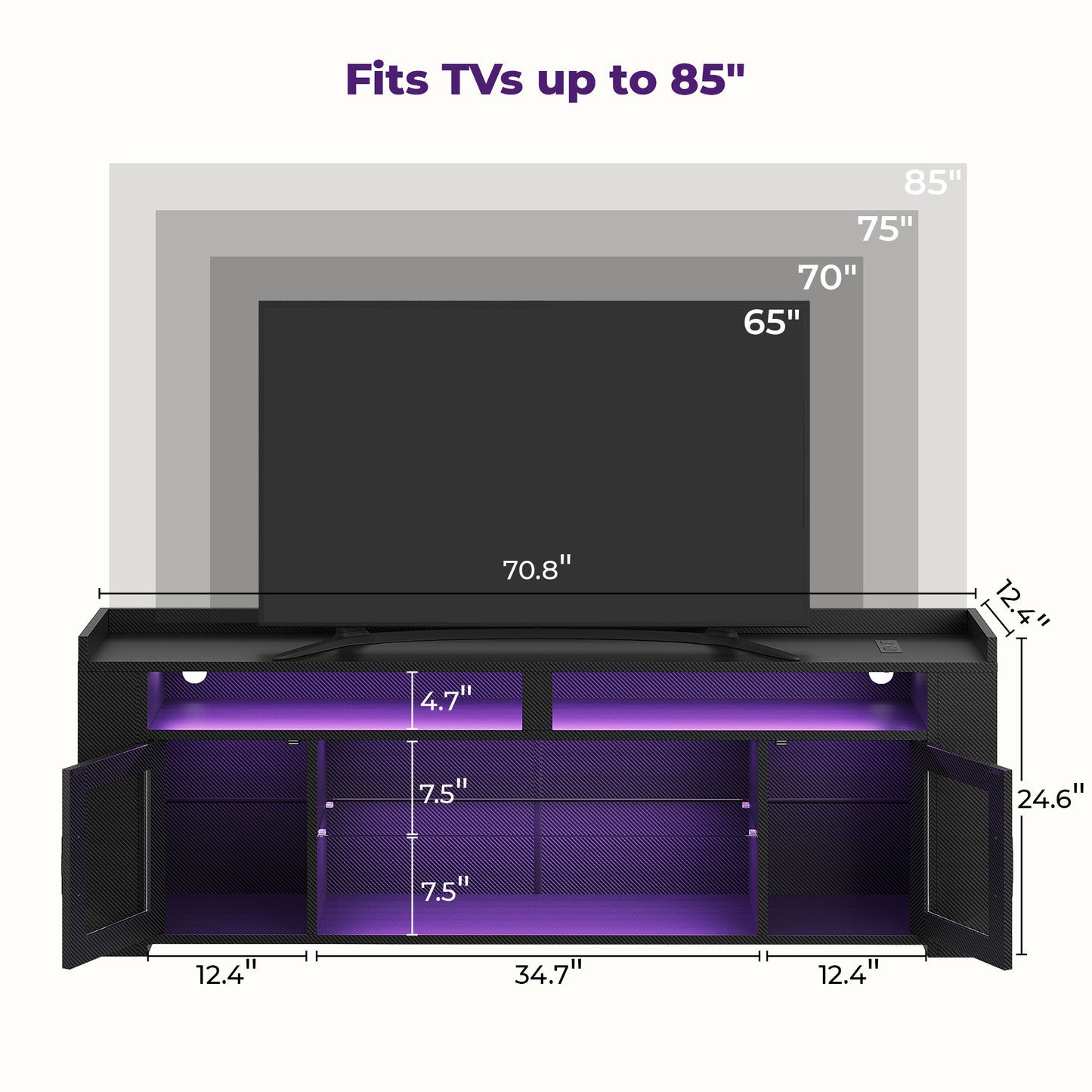 IRONCK LED TV Stand