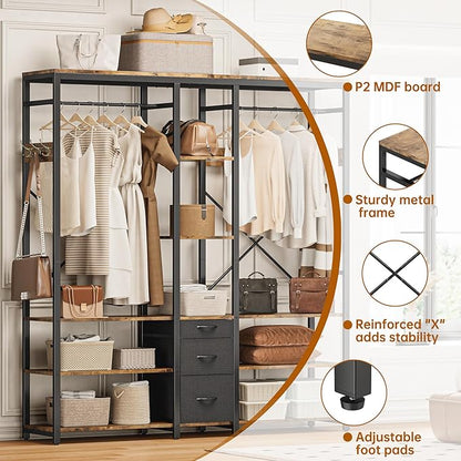 Freestanding Closet Wardrobe Rack