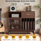 IRONCK large record player with drawer, can hold more than 500 vinyl records